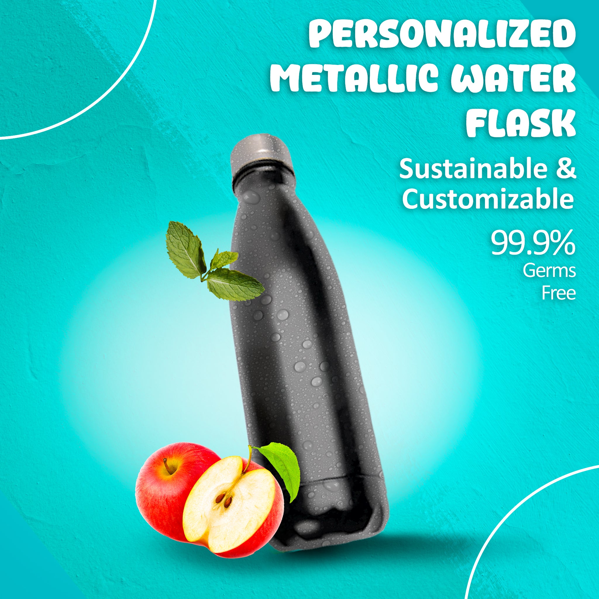 Cola Shape Double Walled Stainless Steel Matte Water Bottle 500ml
